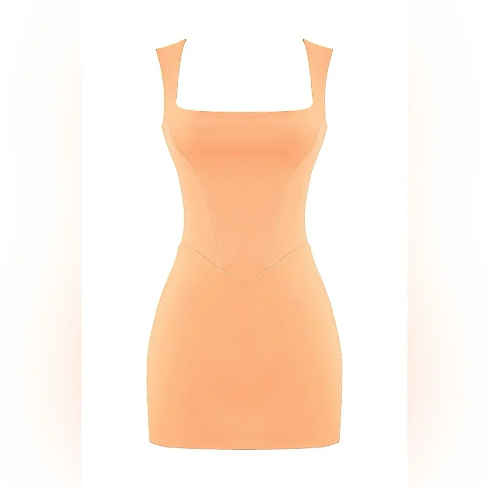 HOUSE OF CB ENYA APRICOT CORSET MINI DRESS, Size Small, $225 - Picture 14 of 17